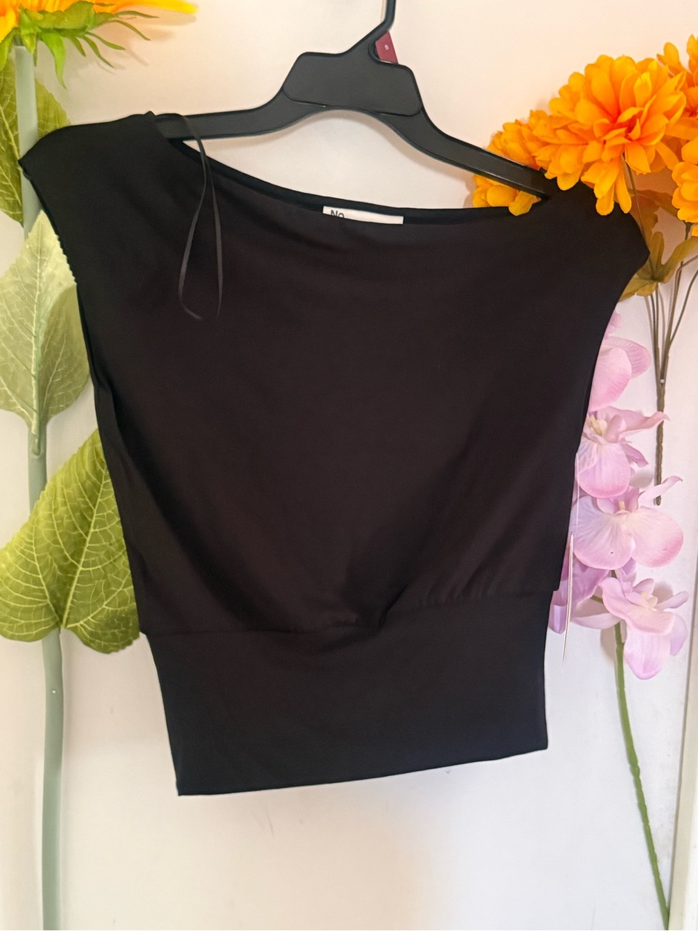 No Boundaries Black Boatneck Tank Top